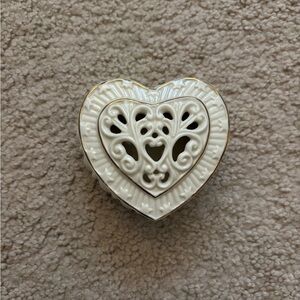 Lenox Heart Jewelry Box Cream